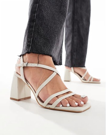open toe sandal in white