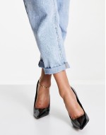 Wide Fit Passion stiletto court shoes in black