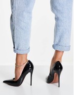 Wide Fit Passion stiletto court shoes in black