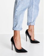Wide Fit Passion stiletto court shoes in black