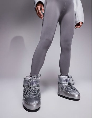 Moonboot Icon low boots in silver