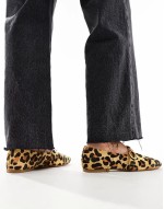 Luxe Premium Leather Mary Jane ballet in Leopard