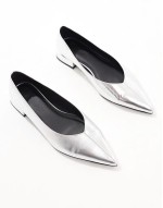 Wide Fit Lavinia ballet in silver