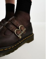 8065 mary jane shoes in dark brown leather