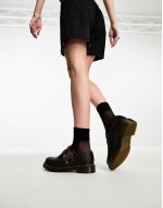 8065 mary jane shoes in dark brown leather