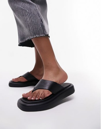 Jonah toe post footbed sandal in black