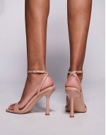 Simmi London Dola strappy mid heeled sandals in beige