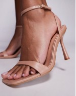 Simmi London Dola strappy mid heeled sandals in beige