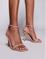 Simmi London Dola strappy mid heeled sandals in beige